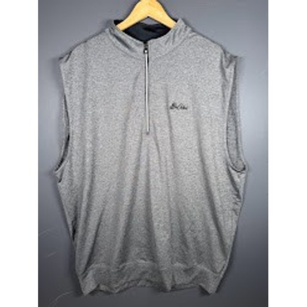 FootJoy FJ Sea Island Georgia Mens XL Gray Quarter Zip Golf Vest Pullover